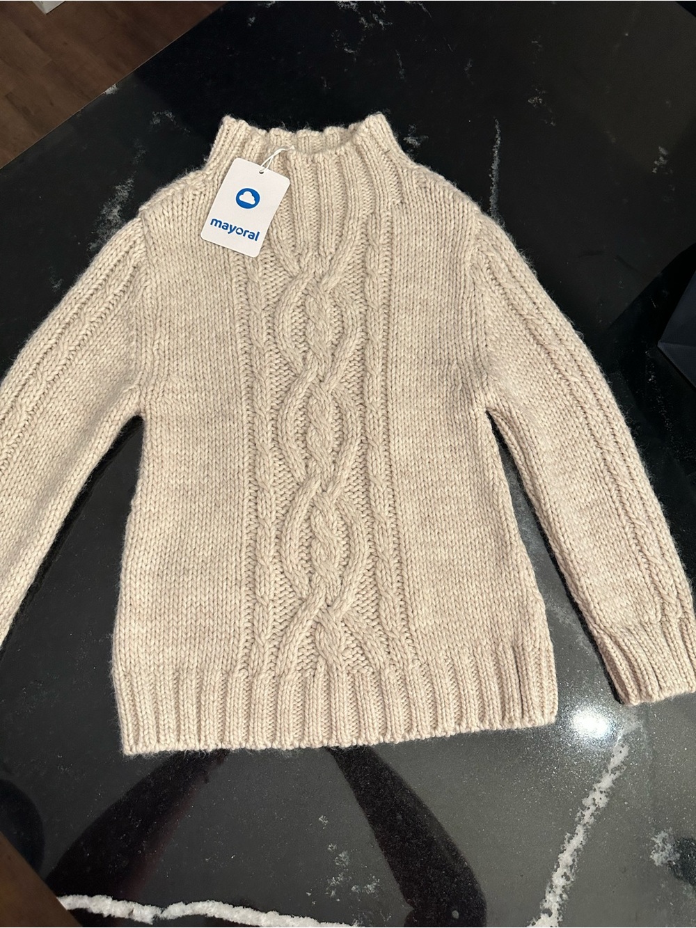 Mayoral Cream Cable-Knit Children’s  Sweater